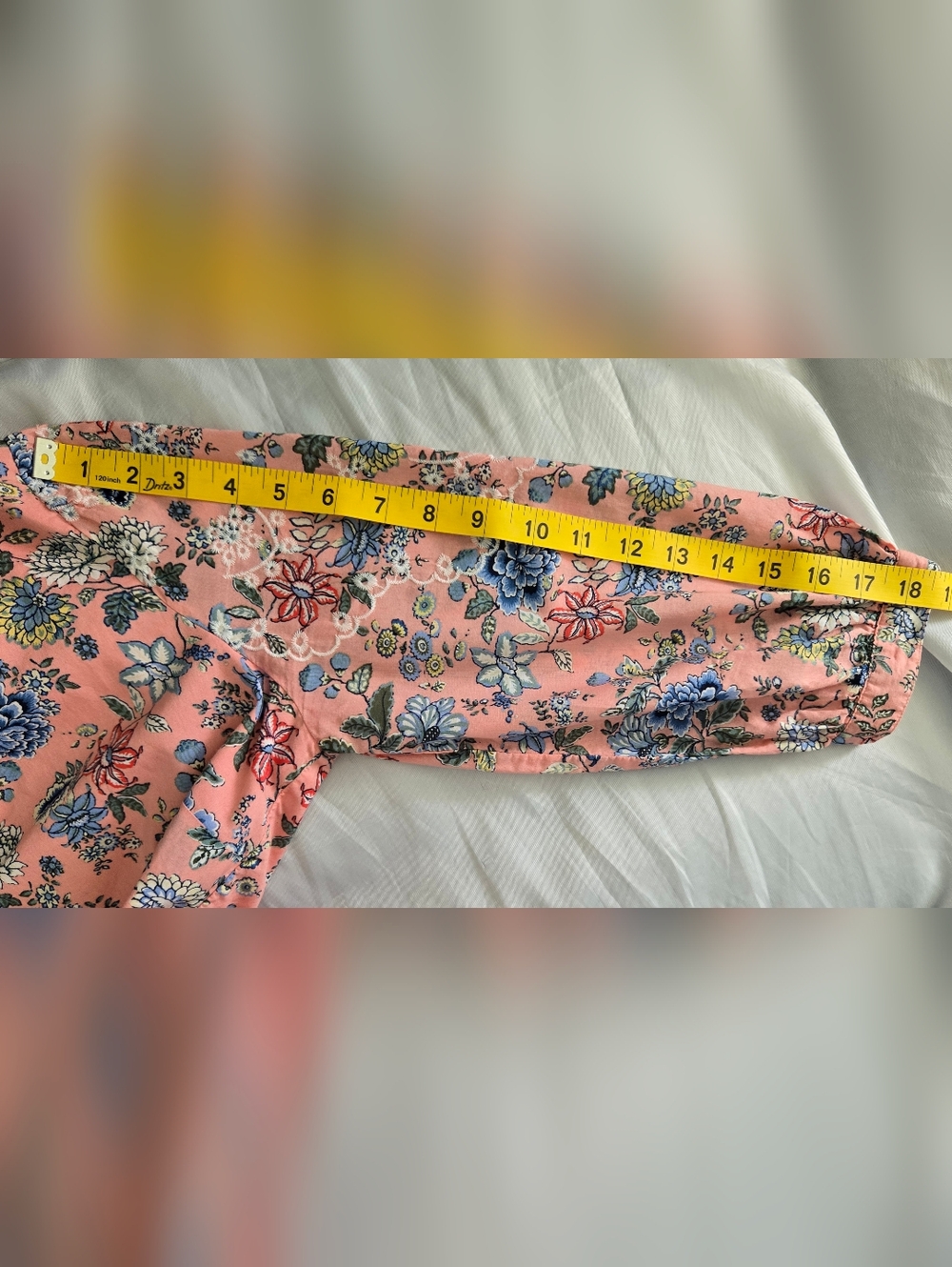 Loft Dress Sz 6 100% Cotton Above Knee Multicolor Floral Design Euc - Picture 9 of 11